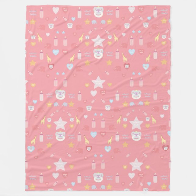 Vuxen babyfilt | ABDL Supercute |! Fleecefilt (Framsidan)
