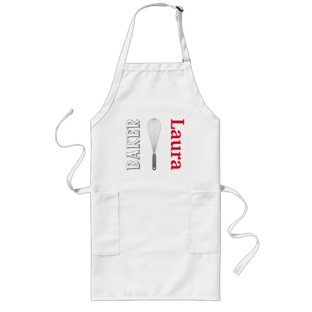 Vuxen Baker Personlig Apron Långt Förkläde (Framsidan)