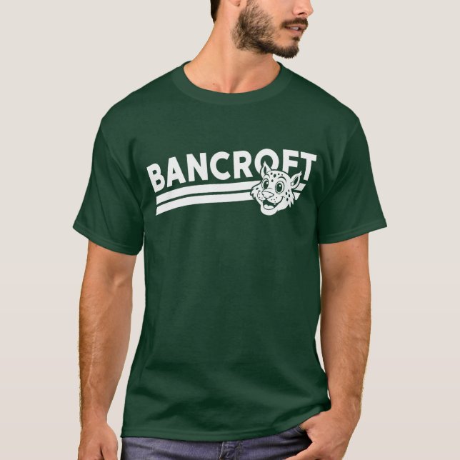 Vuxen Bancroft Bobcat Profile Mörk grönt T-Shirt (Framsida)