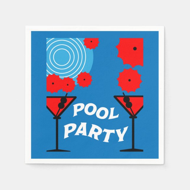 Vuxen Bassäng Party Pappersservett (Framsidan)