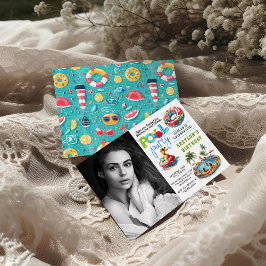 Vuxen Bassäng sommarsträddag i Party Inbjudningar