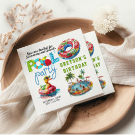 Vuxen Bassäng sommarsträddag i Party Pappersservett