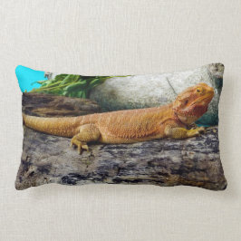Vuxen Beared Dragon Lizard Lumbarkudde