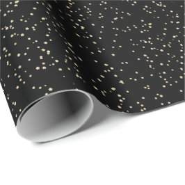 Vuxen Birthday Black Guld Glitter Presentpapper