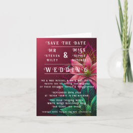 Vuxen Blommigt Bröllopsvit Inbjudan