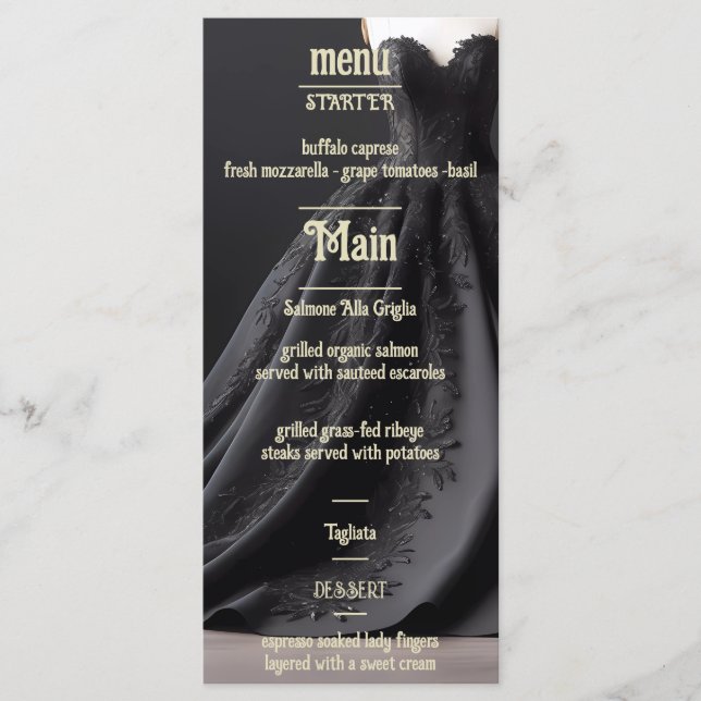 Vuxen Blommigt Bröllopsvit Meny (Framsida)