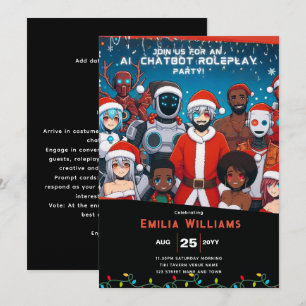 VUXEN Chatbot Roleplay Party Anime Robot jul Inbjudningar