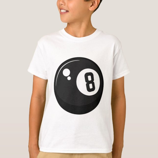 Vuxen Clic Magic 8 Eight Ll Billiards Bassäng Play T Shirt (Framsida)
