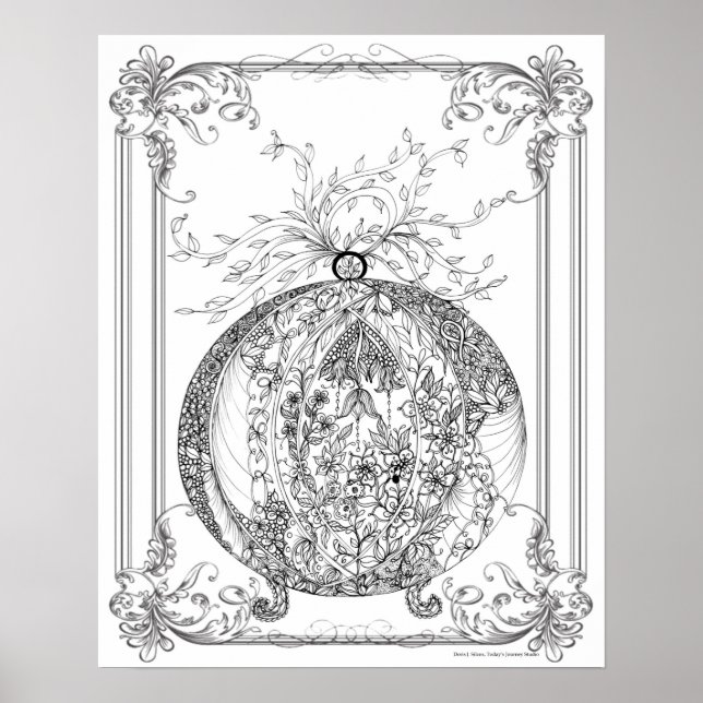 Vuxen Coloring Poster "For Kärlek of Jamie Art" (Framsidan)