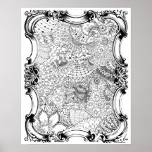 Vuxen Coloring Poster "Mor Garden Art"