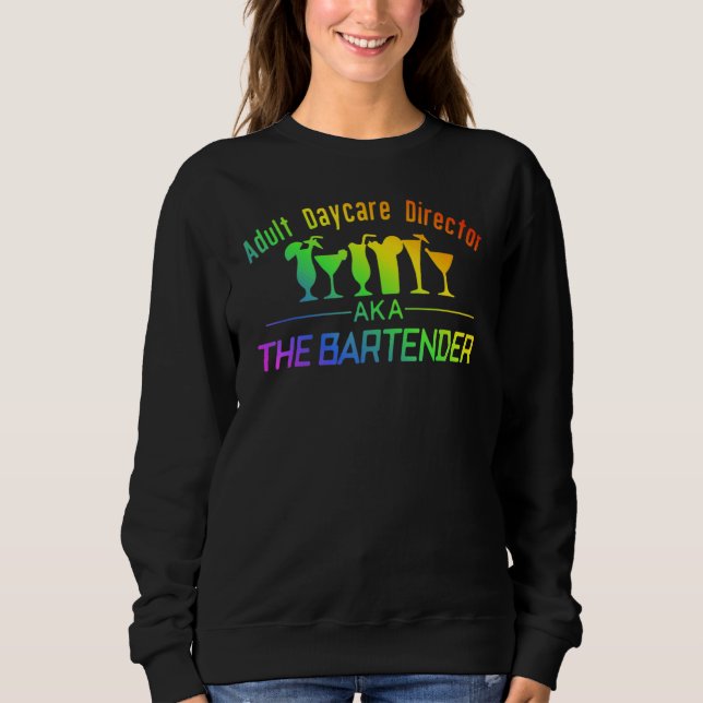 Vuxen dagvårdschef Bartender T Shirt (Framsida)