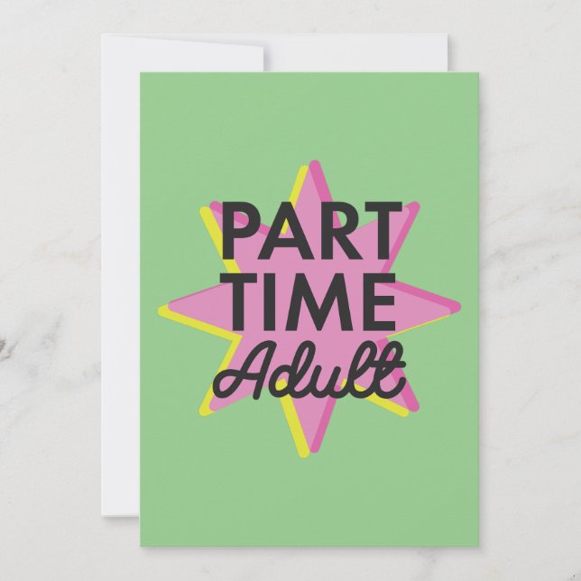 Vuxen deltid meddelande (Framsida)