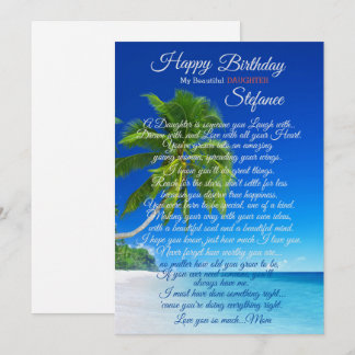 Vuxen Dotter-födelsekort