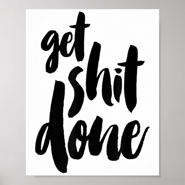 Vuxen Få Saker Gjorda Motivationscitat  Poster (Framsidan)
