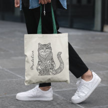Vuxen Färg Cat Mandala Monogram