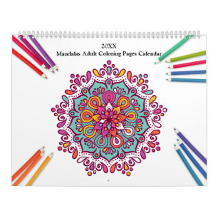 Vuxen färgläggningkalender för Mandalas Kalender