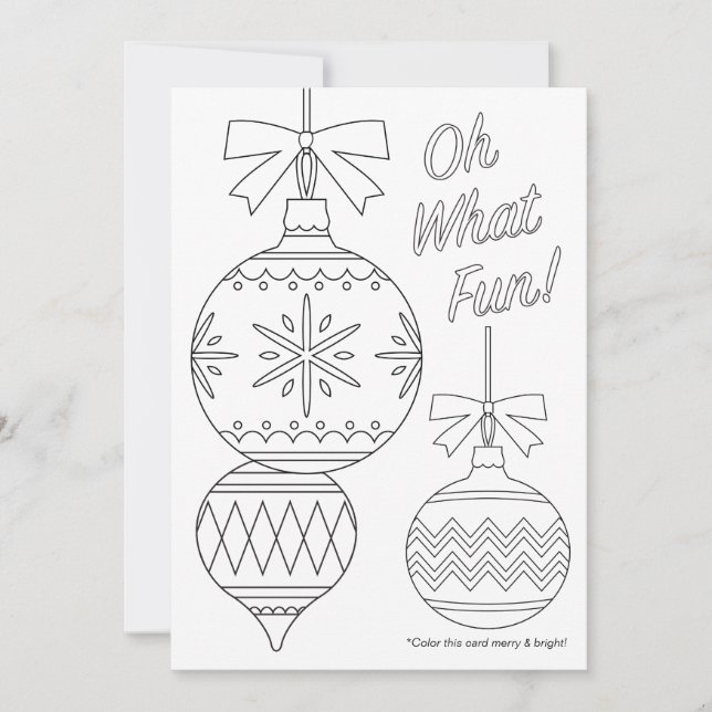 Vuxen Färgning av julprydnader Julkort (Framsida)