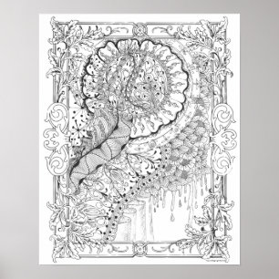 Vuxen Färgning Poster "Land of honey Art"