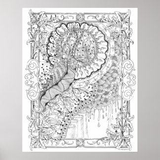 Vuxen Färgning Poster "Land of honey Art"