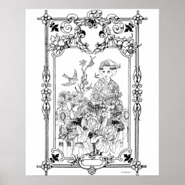 Vuxen Färgning Poster "Moment of Solitude Art"