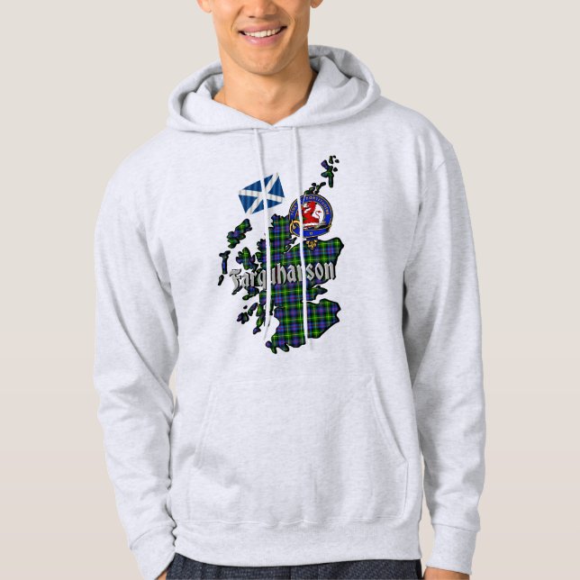 Vuxen Farquharson Klan Badge Hoodie (Framsida)