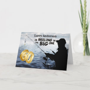 Vuxen Fiskare Milestone 60 Birthday the Big One Kort