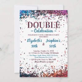 Vuxen Födelsedagsfest av ledad Dubbla Färgkofett Inbjudningar