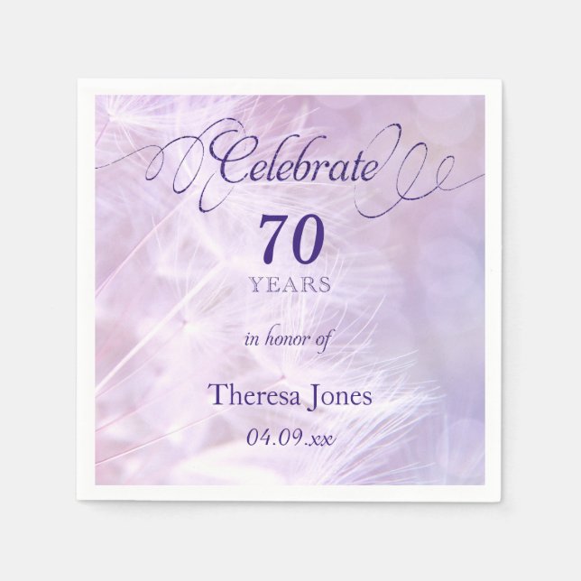 Vuxen Födelsedagsfest Standard Cocktail Napkin Pappersservett (Framsidan)