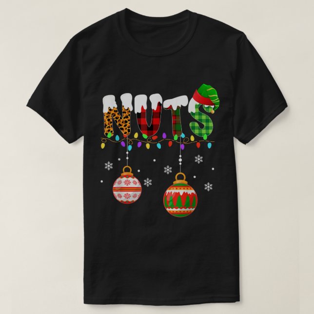 Vuxen för julkastanjer i Nöt Par T Shirt (Design framsida)