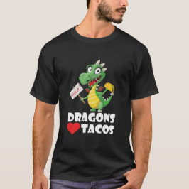 Vuxen för skjortan för drakekärlektacosen lurar t shirt