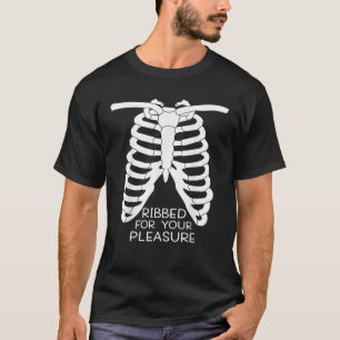 Vuxen Funny Skeleton Rude Innuendo Meme Rib Cage J T Shirt