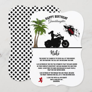 Vuxen Granddotters födelsedagsinbjudan Inbjudningar