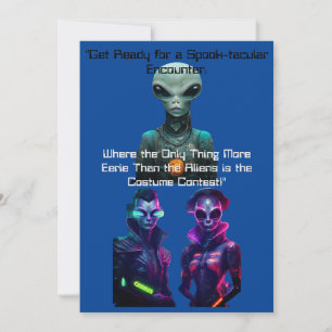 Vuxen Halloween Alien Dress tävling Inbjudningar