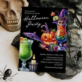Vuxen Halloween Cocktail Party Inbjudningar