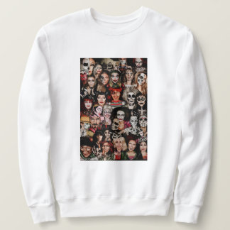 Vuxen Halloween Collage Crew Sweatshirt