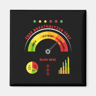 Vuxen Halloween Costume Breathalyzer manar hallowe Magnet