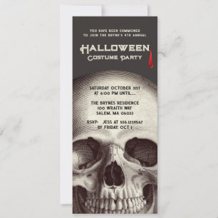 Vuxen Halloween Costume Party Skull Inbjudningar