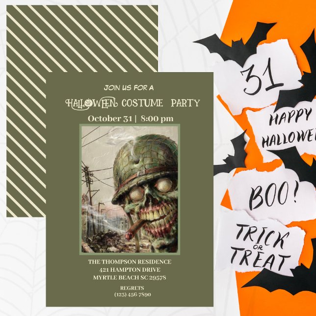 Vuxen Halloween Costume Zombie Party-inbjudningar Inbjudningar (Skapare uppladdad)