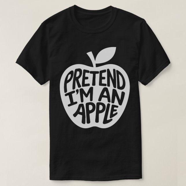 Vuxen Halloween Costumes hävdar att jag är ett äpp T Shirt (Design framsida)