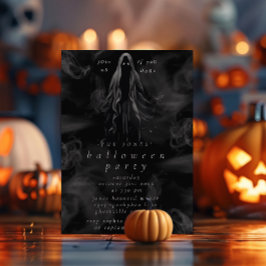 Vuxen Halloween fest Gothic Ghost Spooky Black Inbjudningar