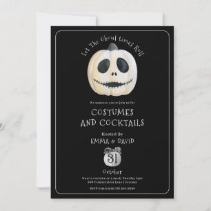 Vuxen Halloween fest Gothic Pumpkin Ansikte Inbjudningar