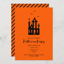 Vuxen Halloween fest Haunted House Black Orange