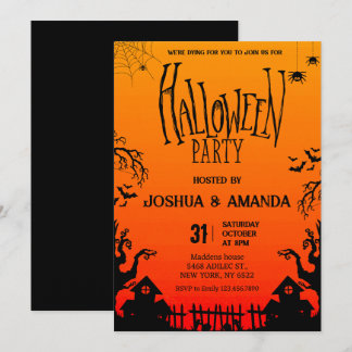 Vuxen Halloween fest Inbjudningar