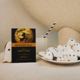 Vuxen Halloween fest Måne Inbjudningar