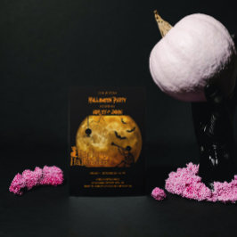 Vuxen Halloween fest Måne Spider Inbjudningar