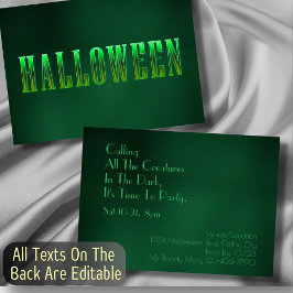 Vuxen Halloween fest moderna elegant-typografi Inbjudningar