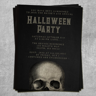 Vuxen Halloween fest Skull svart Reklamblad