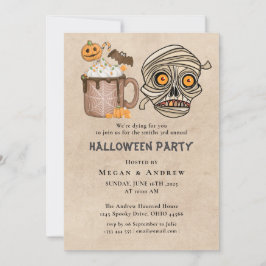 Vuxen Halloween fest Vintage Gothic Skull Inbjudningar
