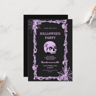 Vuxen Halloween fest Vintage Gothic Skull Inbjudningar