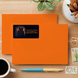 Vuxen Halloween Haunted Mansion Anpassningsbar Adr Adressetikett